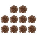 PATIKIL2”シフォンフラワー10個メッシュ生地フラワー手芸用アップリケヘッドバンド装飾DIYクラフトウェディングデコレーションコーヒー