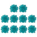 PATIKIL2”シフォンフラワー10個メッシュ生地フラワー手芸用アップリケヘッドバンド装飾DIYクラフトウェディングデコレーションブルー
