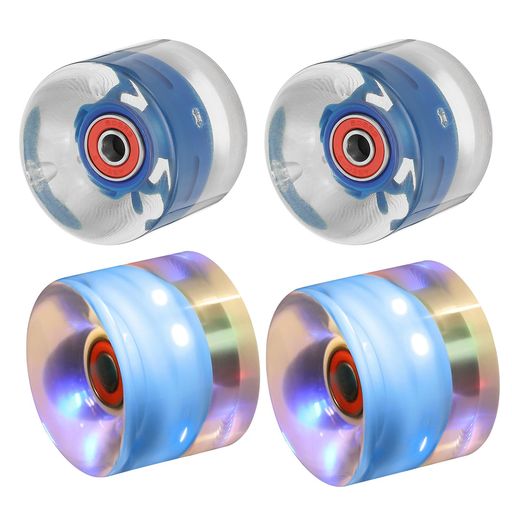 PATIKILライトアップスケートボードホイール60X45MM4個78APUローラースケートホイールベアリング付きアウトドアクルーザーストリートダブルロースケート交換用ダークブルー PATIKILライトアップスケートボードホイール60X45MM4個78APUローラースケートホイールベアリング付きアウトドアクルーザーストリートダブルロースケート交換用ダークブルー