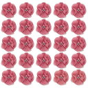 PATIKIL2”シフォンフラワー30個ファブリックフラワーソーイングアップリケ装飾品ライトレッドラインストーンパール付きDIYクラフトウェディングヘッドバンド...