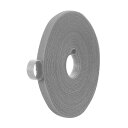 PATIKIL0.4”X33フィートフックアンドループテープ両面ナイロンストリップ再利用可能なケーブルタイロールマルチパーパスコード管理テープラップファスナーホーム用グレー(3)