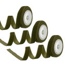 PATIKIL0.35”X2.18ヤードベルベットリボン3個セットシングルフェイスヴィンテージベルベットリボンスプールデコレーションギフトDIYラッピングクラフ...