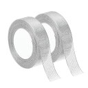 PATIKIL合計48ヤードグリッターメタリックリボン2ロール1”Wファブリックソリッドスパークリーリボンギフトラッピングウェディングブーケ花装飾DIYクラフト...