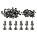 PATIKIL衣類用4MMスタッズ100セットスタッズレザーリベットコーンスボタンヘッドメタルスクリュースタッズ革工芸用グレー