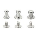 PATIKIL456MM衣類用スタッズ60セットスタッズレザーリベットコーンスボタンヘッドメタルスクリュースタッズポストレザークラフト用シルバートーン