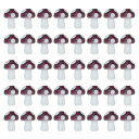 PATIKIL0.5”X0.4”可愛いキノコビーズ40個小さなガラスビーズブルグラスキノコDIYクラフトブレスレットネックレスイヤリングジュエリーメイキングパープル(3)