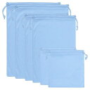 PATIKILスキーゴーグルバッグ6個マイクロファイバーポーチ保護収納ケーススリーブ15CMX15CM27CMX18CM30CMX23CMライトブルー