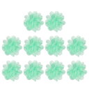 PATIKIL2”シフォンフラワー10個メッシュ生地フラワー手芸用アップリケヘッドバンド装飾DIYクラフトウェディングデコレーションミント緑