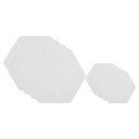 PATIKILナイロン補修パッチ2.5”X2.5”/1.5”X1.5”8パックダウンジャケットパッチヘックス形状生地補修テープ衣類ジャケットテントバッグアウトドアギア修理用ホワイト
