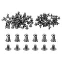 PATIKIL衣類用4MMスタッズ50セットスタッズレザーリベットコーンスボタンヘッドメタルスクリュースタッズ革工芸用黒