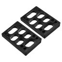 PATIKILスケートボードライザーパッド2個セットPU製3X2”スケートボードライザーパッド角度付きウェッジショックパッドスケートボードトラック用黒