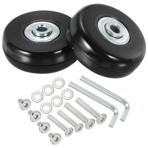 PATIKIL49X18MMスーツケース用交換ホイール2個セットPUスイベルキャスターホイール修理キットネジとワッシャー付きトロリーボックス用 PATIKIL49X18MMスーツケース用交換ホイール2個セットPUスイベルキャスターホイール修理キットネジとワッシャー付きトロリーボックス用