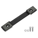 PATIKILハンドルストラップ交換6.3”ゴムアンプスピーカーキャビネットストラップハンドルメタルエンドキャップとハードウェアアクセサリー付き黒