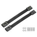 PATIKILハンドルストラップ交換9.5”2個ラバーアンプスピーカーキャビネットストラップハンドルメタルエンドキャップとハードウェアアクセサリー付き黒
