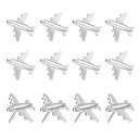 PATIKIL飛行機プッシュピン12個装飾用メタルプッシュピンかわいい航空機サムタックス掲示板地図写真家庭オフィス装飾用シルバー(3)