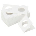 PATIKIL2x4”段ボール製コインホルダー150個コインフリップ段ボール製コインホルダーフリップ26.5mmコインコレクション用品ホルダー収納ホワイト