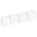 PATIKIL8.5x5.5x2.5”クリア収納ボックス(ヒンジ付き蓋付き)12個パックプラスチック製スタック可能な長方形オーガナイザーコンテナビーズ宝石小物アートクラフトプロジェクト用