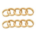 PATIKIL20MM/0.8”バインダーリング10個セットペーパーリングブックリングルーズリーフバインダーリング小さな金属製インデックスカードペーパーブックフラッシュカードプランナークラフ…(3)