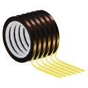 PATIKIL1/4”ホワイトボードテープ6個入りグラフィックチャートマーキングDIYアート用茶色