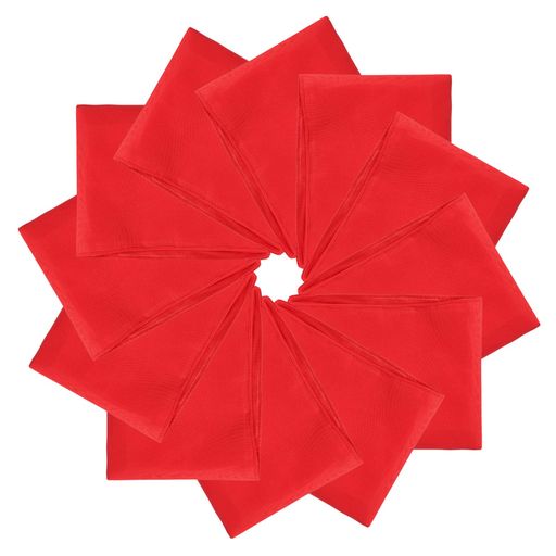 [PATIKIL]21”X21”ラージソリッドカラーバンダナ12パックブルク空白ヘッドバンダナマルチファンクショナルヘッドバンドスカーフネッカーチーフ女性と男性用レッド
