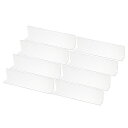 PATIKILクローゼット整理用棚仕切り8個パック9.9x1.2x2.4”アクリルクローゼットセパレーターキッチンキャビネット棚ベッド下ブロッカー寝室キッチンオフィス用クリア