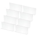 PATIKILクローゼット整理用棚仕切り8個パック9.9X1.6X4.8”アクリルクローゼットセパレーターキッチンキャビネット棚ベッド下ブロッカー寝室キッチンオフィス用クリア