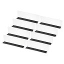 PATIKILクローゼット整理用棚仕切り8個パック7.9X1.2X2.4”アクリル製マグネット式クローゼットセパレーターキッチンキャビネット棚ベッド下ブロッカー寝室キッチンオフィス用クリア