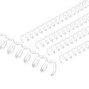 PATIKIL8mm(5/16インチ)プラスチックスパイラルバインディングコイル20個のバインディングスパイラル40枚のバインディングシート容量3:1ピッチバインディングスパイラル紙シートのバインデ…