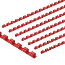 PATIKIL8mm(5/16インチ)プラスチック製バインディングコム200個21リングコムバインディングスパイン40枚容量レターサイズバインディング用紙シートノートカレンダー写真アルバムレッド