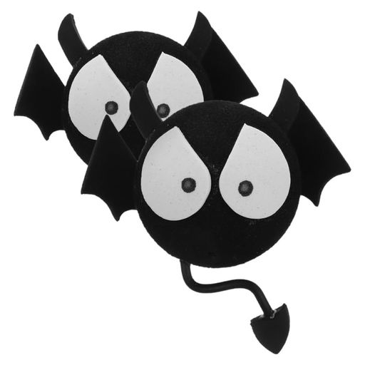 LURROSE2個セット車のアンテナトッパーハロウィーン装飾用面白いアンテナアクセサリー猫デザインブラックプラスチック製車外装アクセサリー