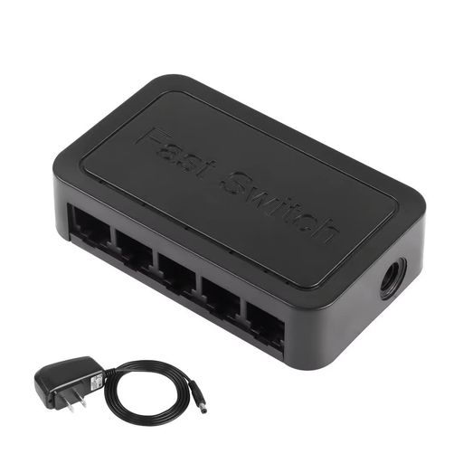 SINLOON RJ45 ネットワー ク アダプター 5 ポート 100MBPS/1000MBPS スイッチ 4-デバイス 同時 インターネット アサス ポート 拡張 ホーム ネットワーク と 監視用 S サイズ ブラック