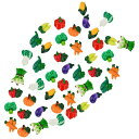 SUNNYCLUE 44個11種 野菜 カボション アクリルカボション 茄子 レジン カボション カボチャ カボション 人参 デコパーツ トウモロコシ デコ 唐辛子 樹脂製 デコパーツ マカロン チャーム 白菜 レジン カボション キュウリ マカロン