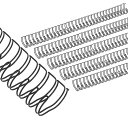 PATIKIL19mm(3/4”)ダブルループワイヤーバインディングコム20個入りのメタルツインループバインディングコイル180枚収容可能2:1ピッチ21リングバインディングスパイン黒