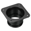 PATIKIL75mmダクト接続フランジ乾燥機通気壁プレート正方形-ラウンド直線ダクトプレート暖房冷房換気扇用ブラック