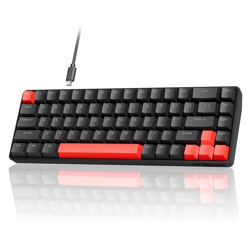 x TMKB T68 ラピッドトリガー メカニカルゲーミングキーボード 磁気スイッチキーボード RGBバックライ..