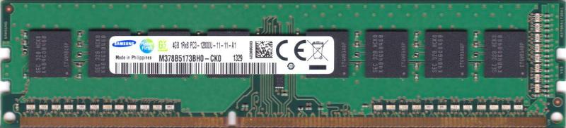 SAMSUNG PC3-12800U (DDR3-1600) 4GB 240ピン DIMM デスクトップパソコン用メモリ 型番：M378B5173BH0-CK0 動作品