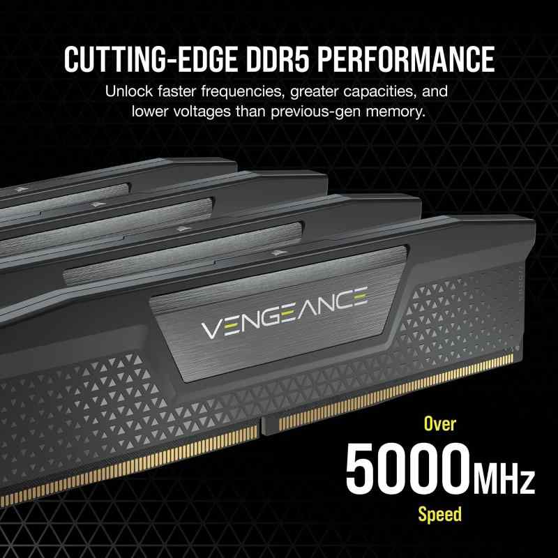 CORSAIR DDR5-6200MHz デスクトップPC用メモリ VEAE DDR5シリーズ (PC5-49600) 32GB ブラック [16GB×2枚] CMK32GX5M2D6000C36