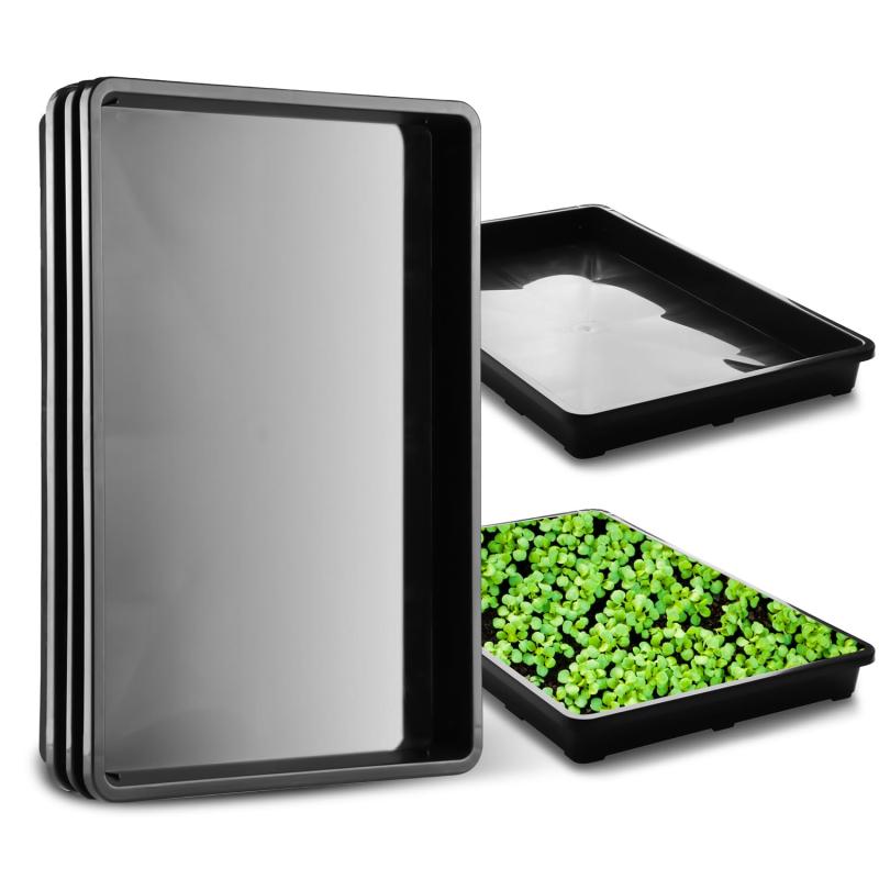 ガーデン 受け皿 ガーデニングトレイ 大容量44cm育苗トレイ 3枚セット 防水防滑設計 園芸 作業トレイ ..