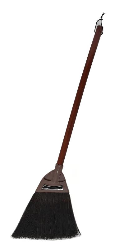 日本クリンテック 楽ちん黒シダほうき 幅25cm 全長92cm 屋内外 細くしなやかな天然繊維 細かいチリやホコリの掃除