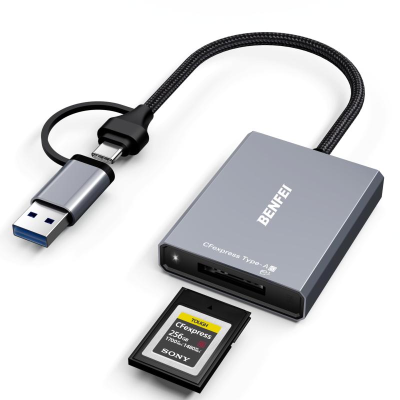 CFexpress タイプA カードリーダー, USB 3.2 (Gen 2) 10Gbps, USB-C&amp;USB-A 2-in-1 Type A CFexpres..