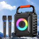 スピーカーセット カラオケセット 家庭用 拡声器 ワイヤレスマイク 2...(2)