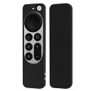 Geekria 保護ケース 2022 アップル/TV 4K 第3世代リモコン対応 - 軽量 滑り止め 耐衝撃 シリコンカバー 2021 アップル/TV 4K Siri 第2世代リモコン用 ストラップ付き (黒)(2)