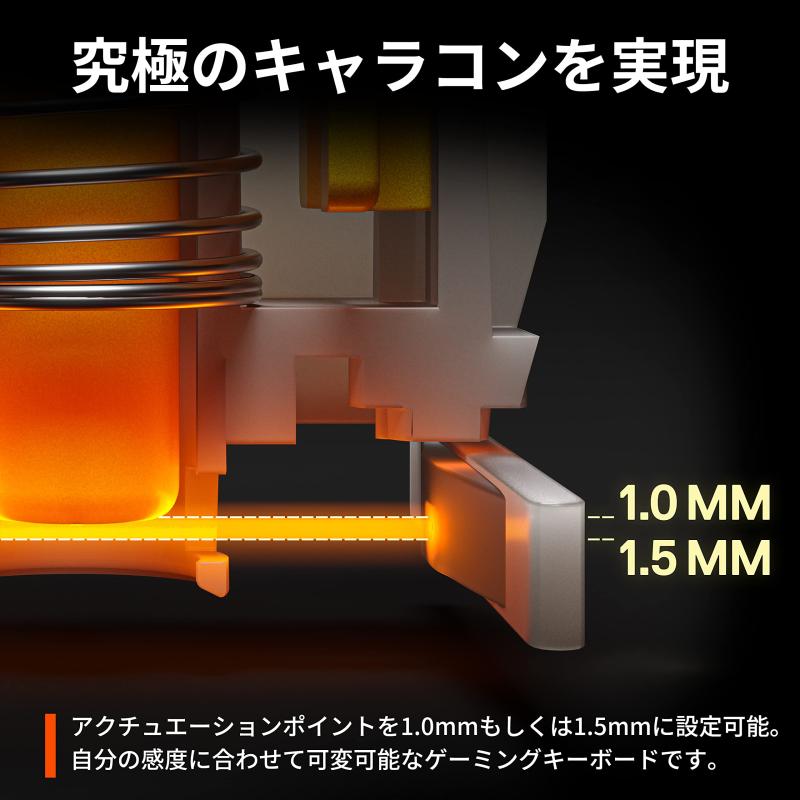 SteelSeries ゲーミングキーボード ミニサイズ Apex 9 Mini JP 有線 日本語配列 レスポンスタイム0.2ms 搭載 アクチュエーションポイント1.0mm設定可能 OptiPoint光学スイッチ 高耐久 64830 ブラック