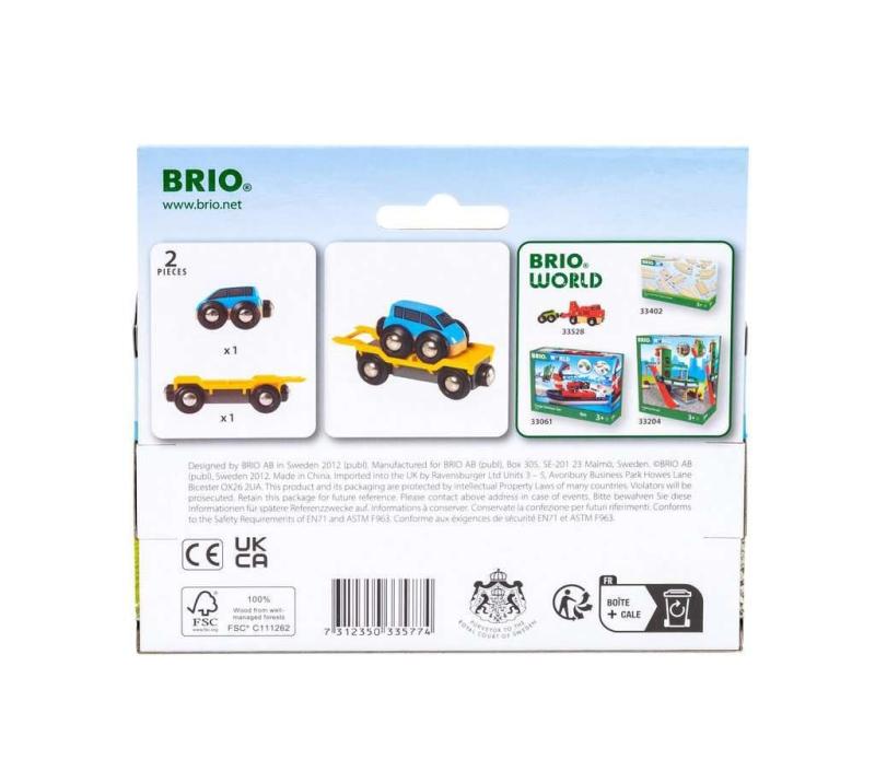 BRIO Rail de madera Juguetes educativos Cartransport para 3 años de edad ~ 33577 cumpleaños Navidad Regalos Jugar en el interior Niños Niñas Brainstorming — vista 3