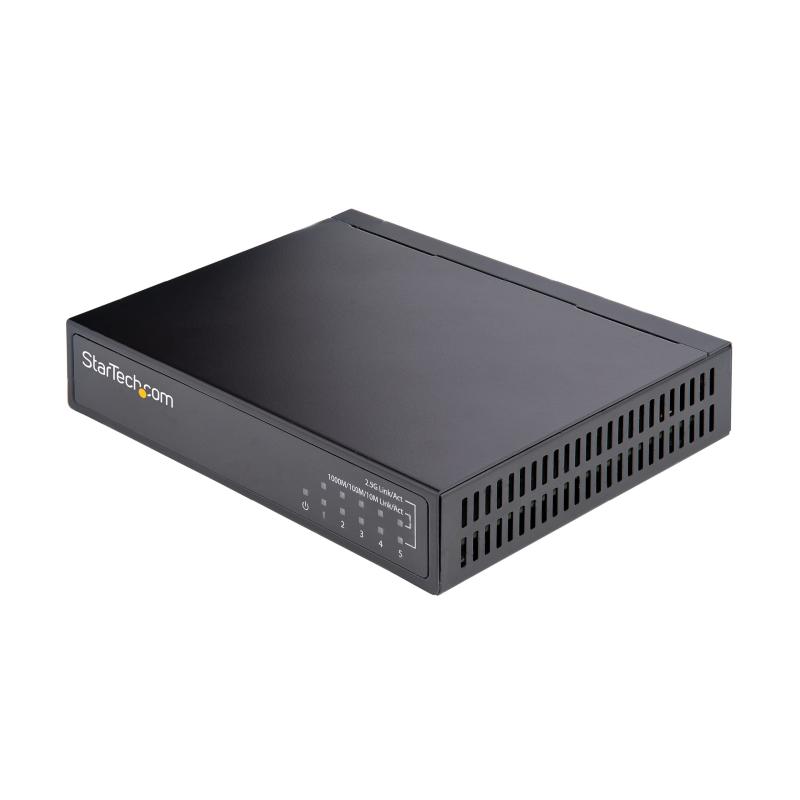 スターテック StarTech.com 2.5G対応アンマネージドスイッチ/5ポートLAN切替器/2.5GBASE-T スイッチングハブ/イーサネットスイッチ/デスク & 壁面設置/10、100、1000Mbpsデバイスと下位互換/オールメ