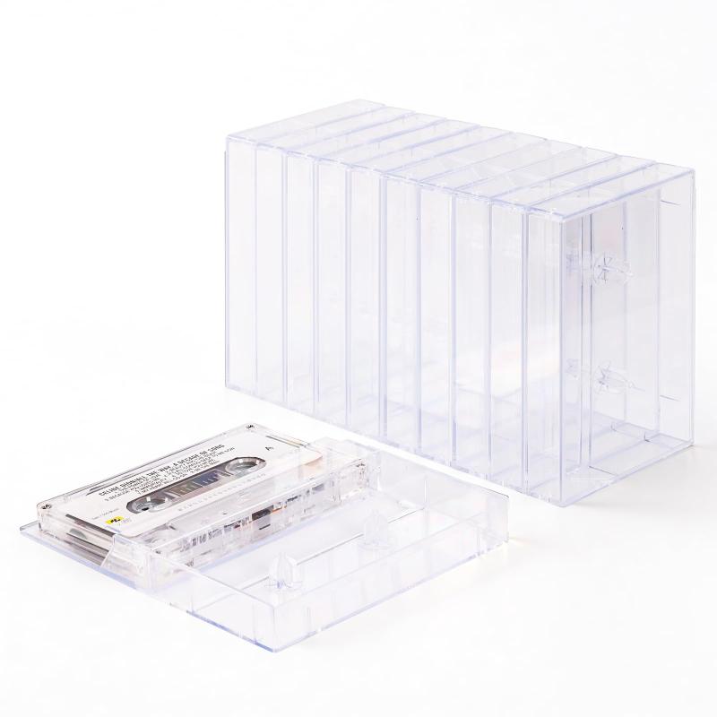 TAPE ケー ス | カセットテープケース 10個セット | 透明 | カセット保護・整理・ラベル表示対応 | コレクション・収納用高透明デザイン – クリアケースでカセットのラベルや封面をはっきり確認可能。大切なカセットを保護 – ホコリやキズから守り、長期間の保存に最適。便利な10個セット – 複数カセットをまとめて整理、コレクションや日常収納に最適。整理・分類が簡単 – ラベル表示可能でシリーズやジャンル別に分けて管理可能。コレクション・収納に最適 – 高透ケースで見栄えが良く、並べて飾ることも可能。