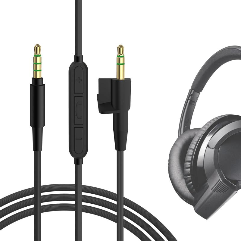 Geekria ケーブル 互換性 オーディオコード ボーズ Bose AE2 AE2i AE2w ヘッドホンケーブル、2.5mm に適合する インラインマイクと音量コントロール 1.2m
