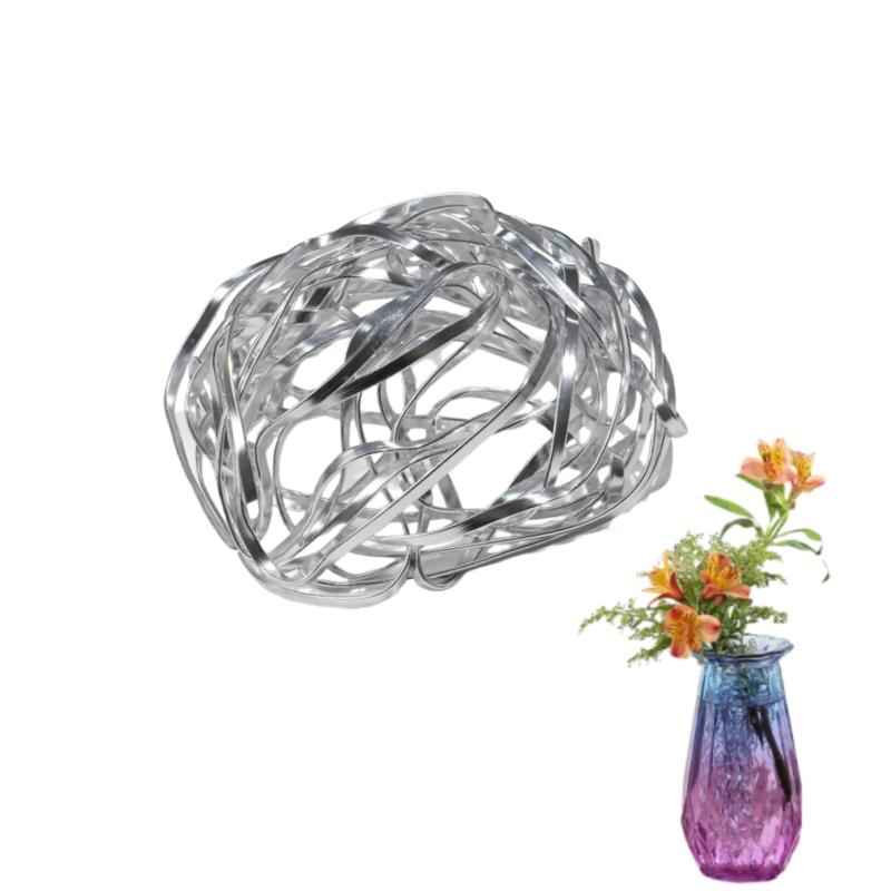 生け花ツール 鶴の巣花留 花 アレンジ 補助具 花留め 生け花 剣山 花器 花飾り 滑り止め 変形可能 繰り..