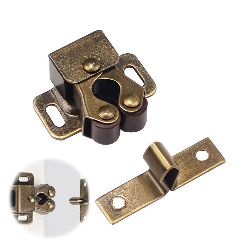 プッシュラッチ 鋼球 2個入り キャビネット リンク プッシュラッチ マグネットなし 本棚 バックル キャ..