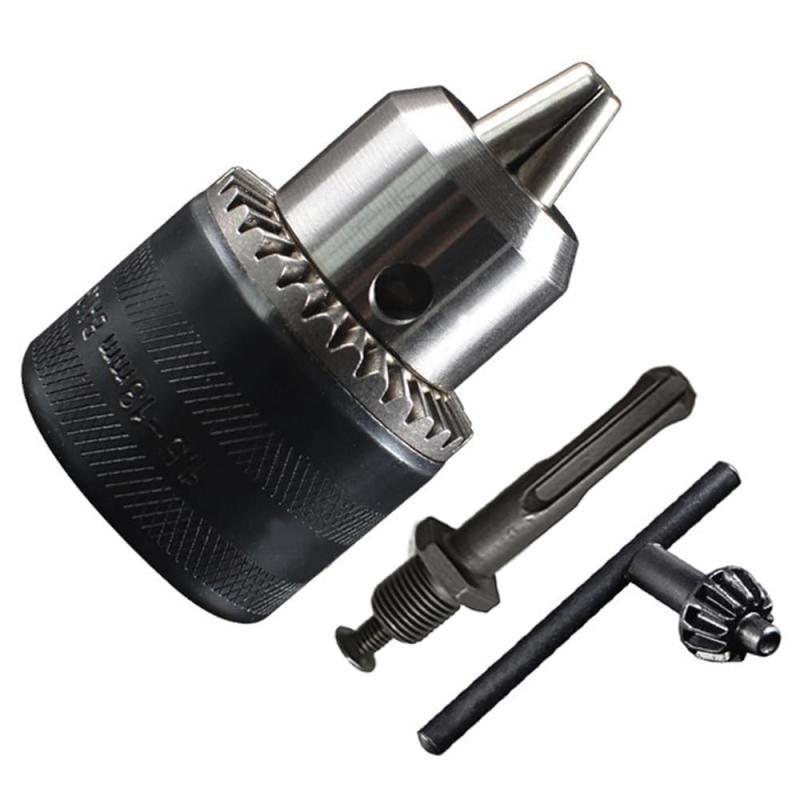 Rakuten - ドリルチャック SDSプラス回転チャック 1.5-13mm 穴あけ 研磨 1/2-20UNF(12.7mm) インパクトドライバー用 アタッチメント DIY工具 メタルキー付き